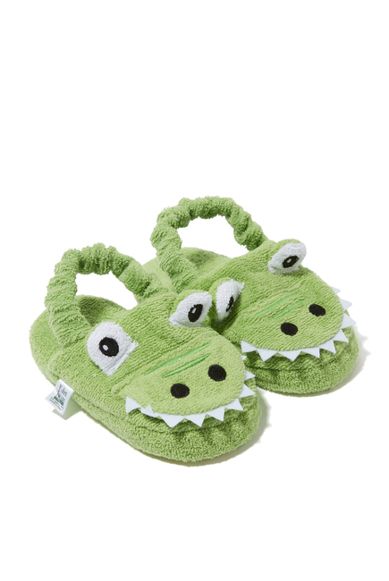 Kids Alligator Cotton Slippers